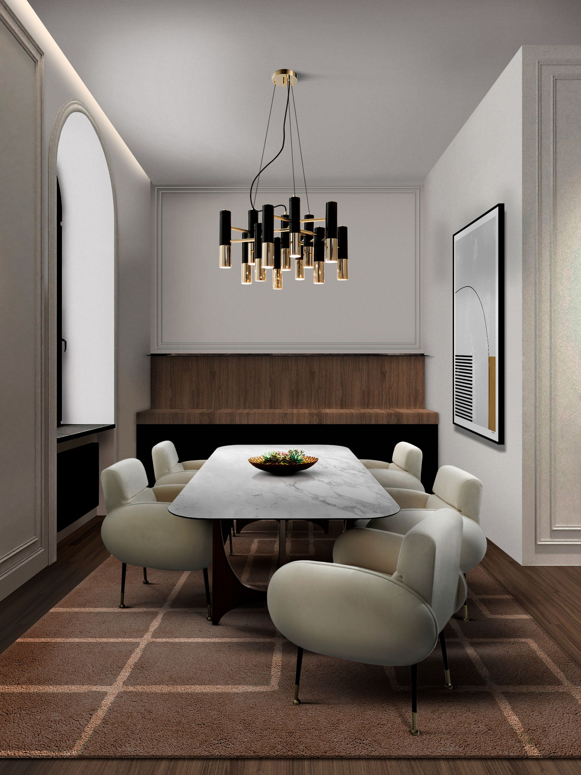 Comfortable and Unique Dining Room Experience with Terracotta&nbsp;Rug by Rug'Society