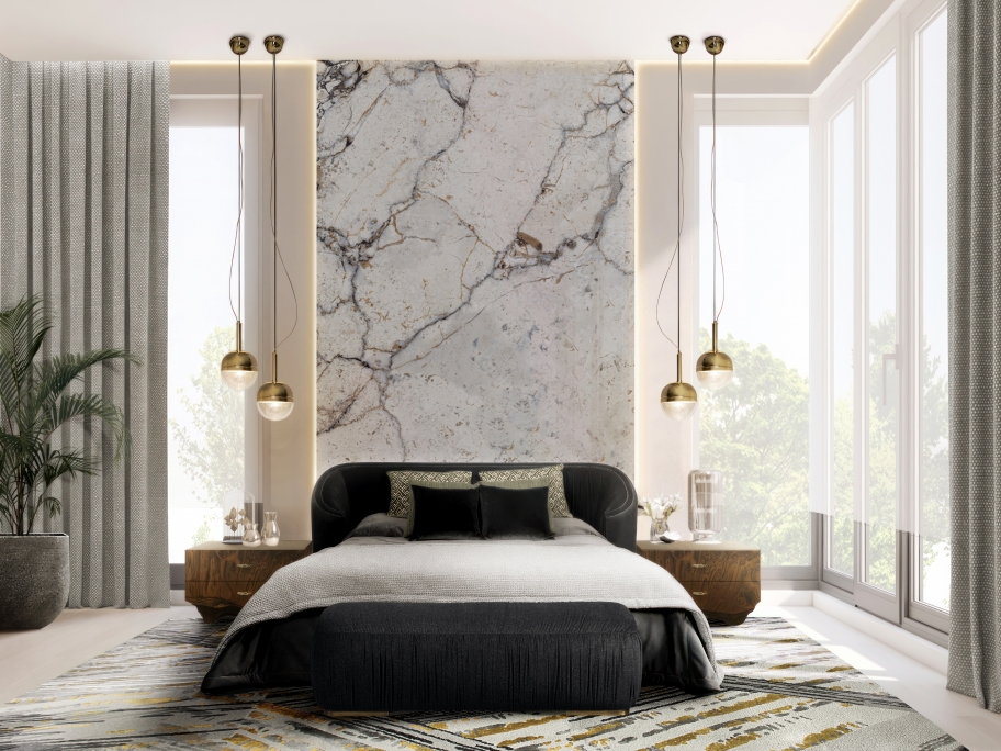 CONTEMPORARY AND NEUTRAL BEDROOM DESIGN WITH THE XISTO&nbsp;RUG by Rug'Society