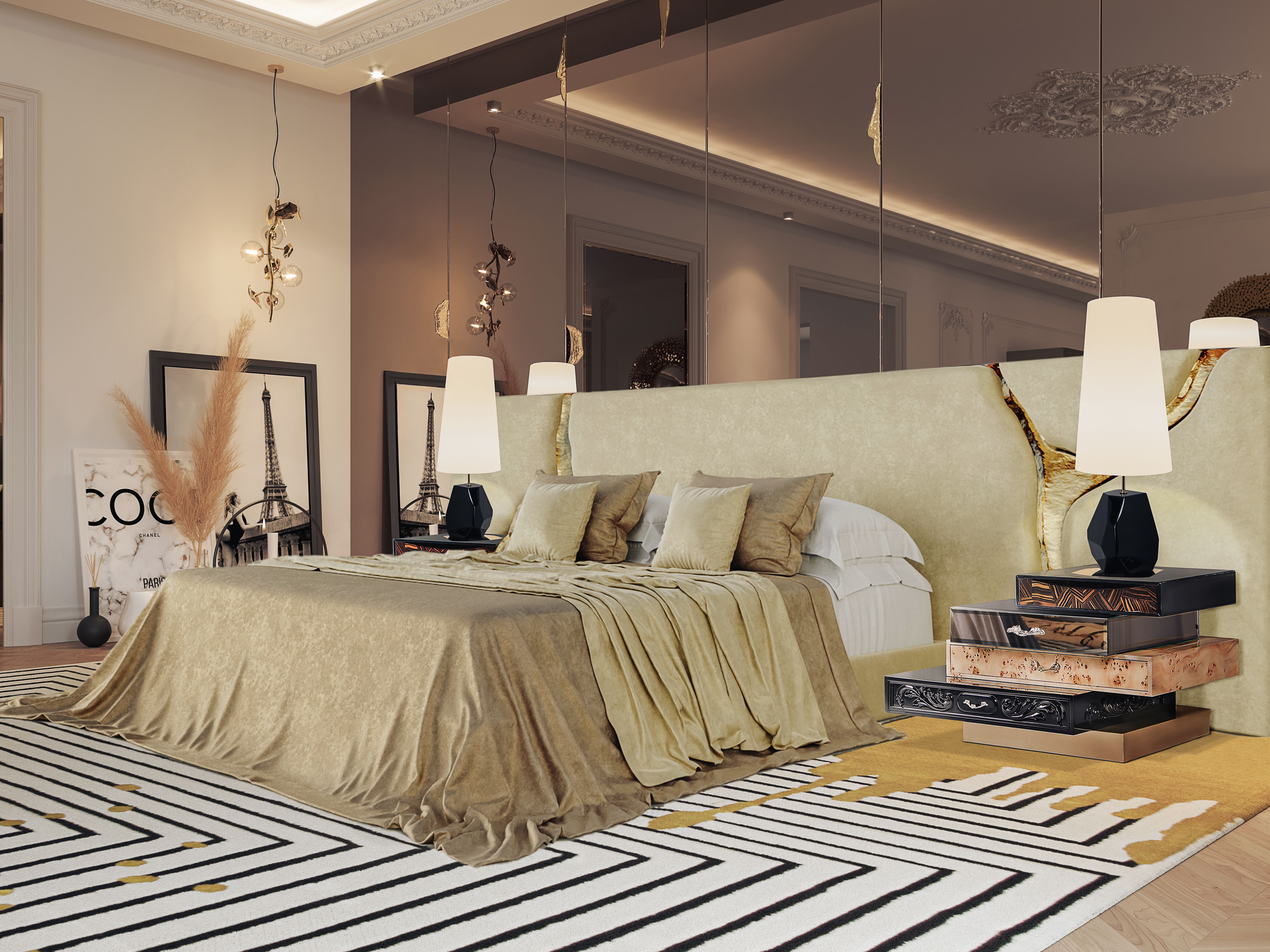 Inspirational Bedroom with the Illutrious Valencia&nbsp;Rug by Rug'Society