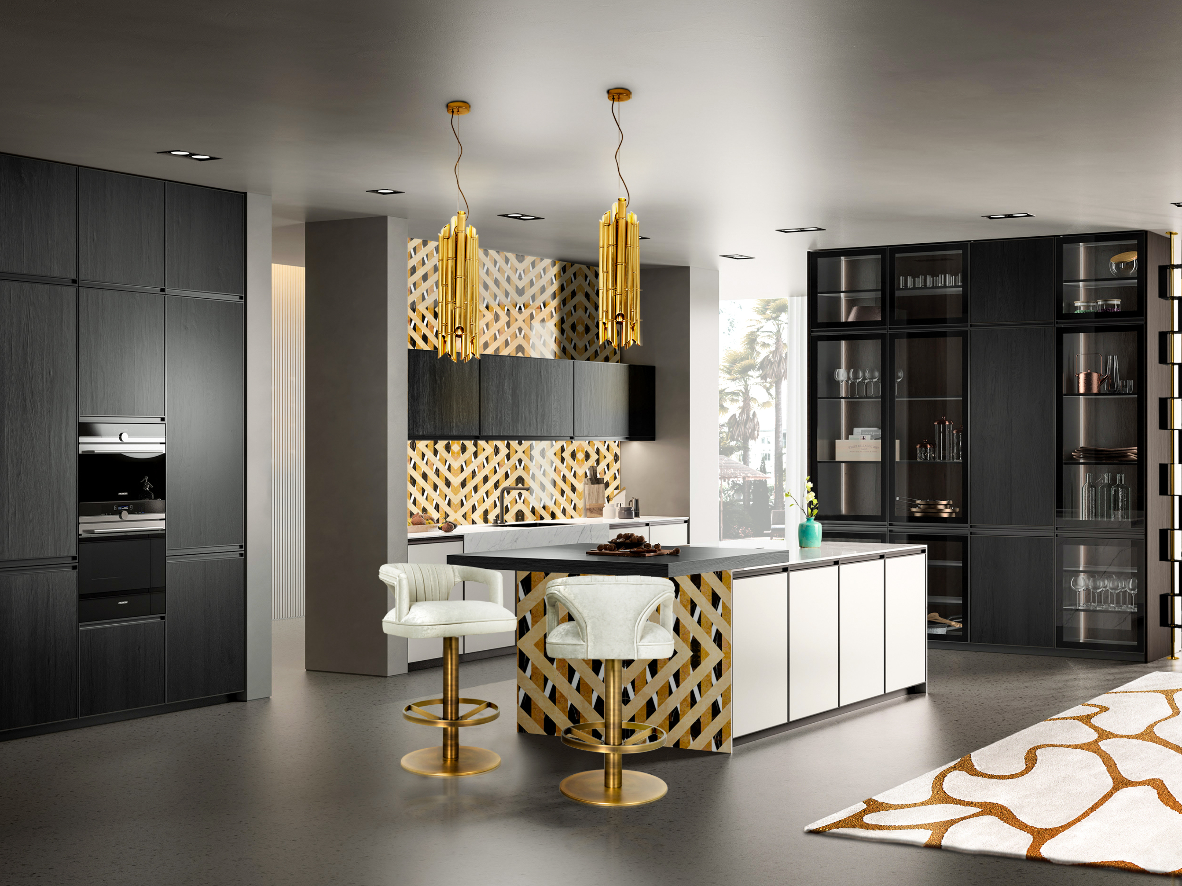 Modern and sophisticated Dining Room Design With Cell&nbsp;Rug by Rug'Society