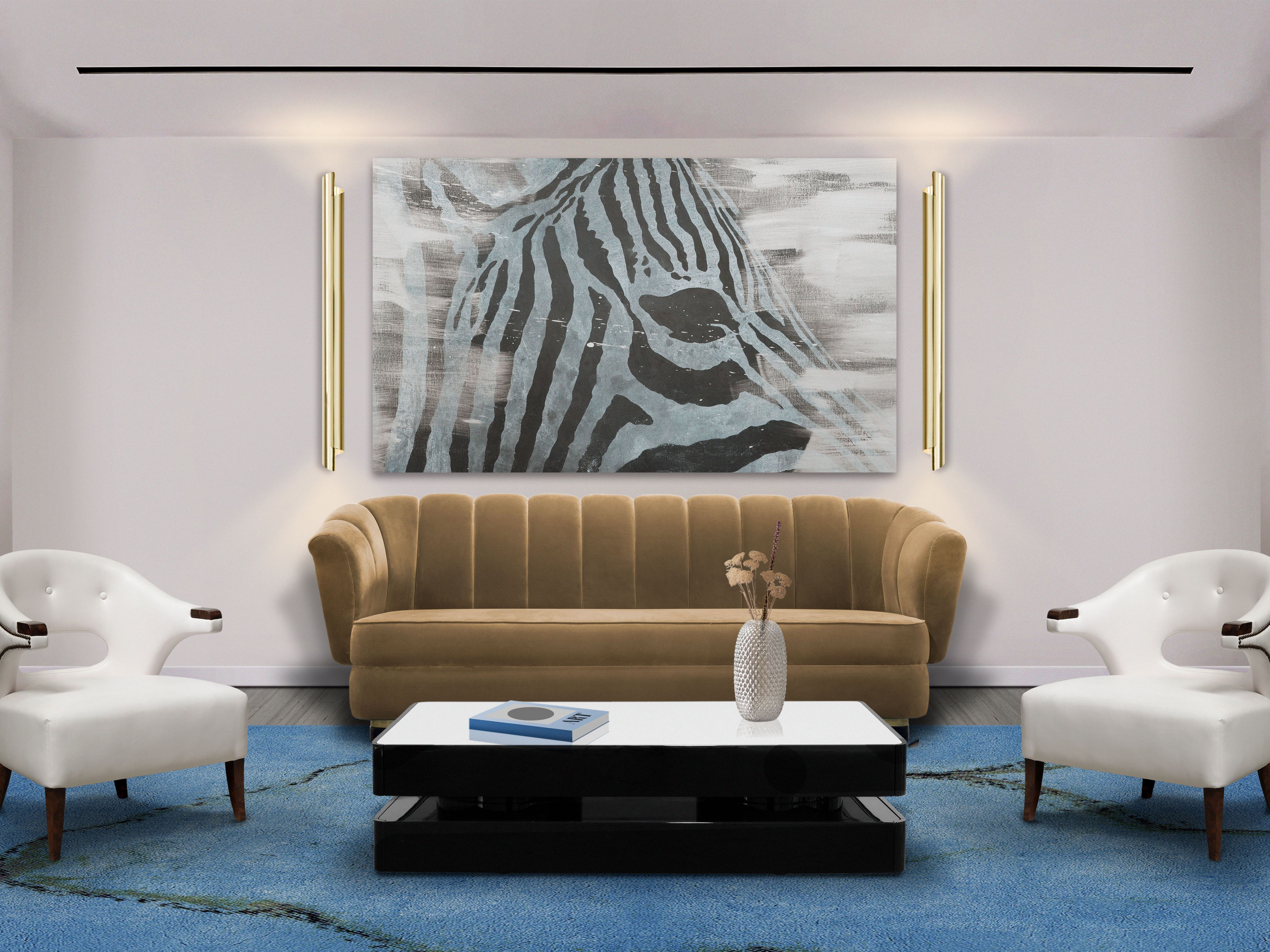 Modern Living Room With Miró Contemporary&nbsp;Rug by Rug'Society