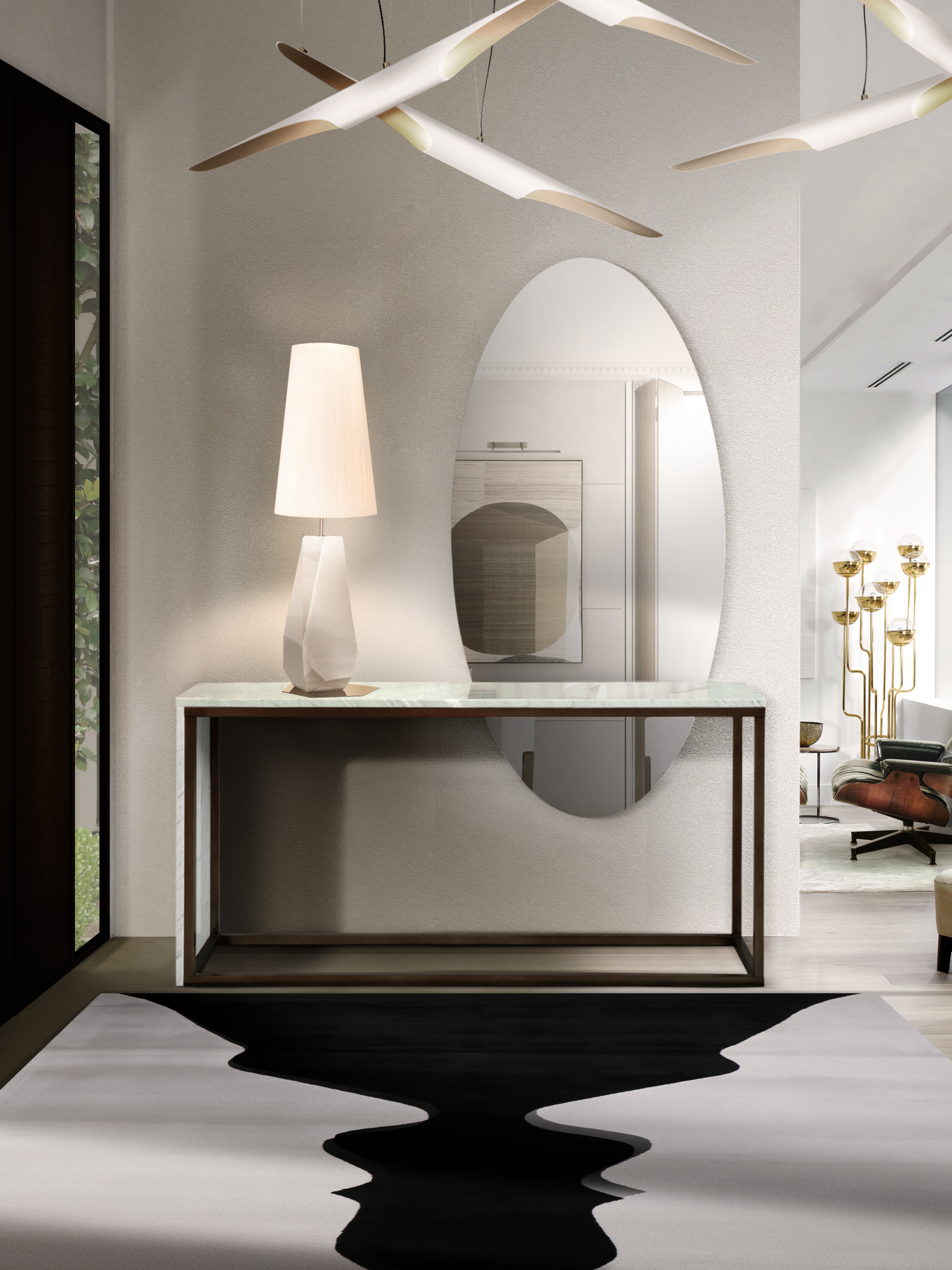 monochromatic decor With Vase&nbsp;Rug by Rug'Society