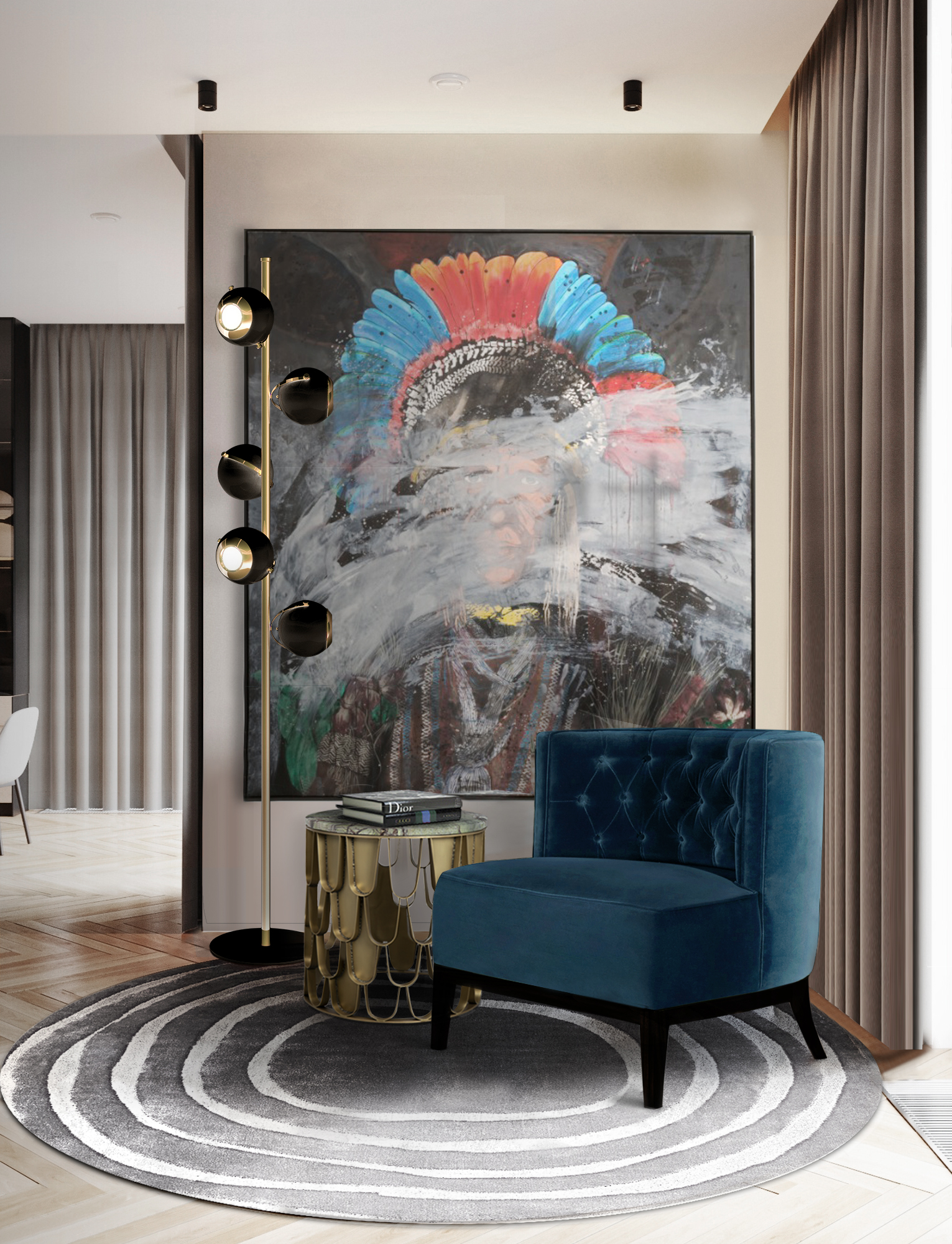 Perfect Reading Corner Inspiration With Eye Neutral&nbsp;Rug by Rug'Society