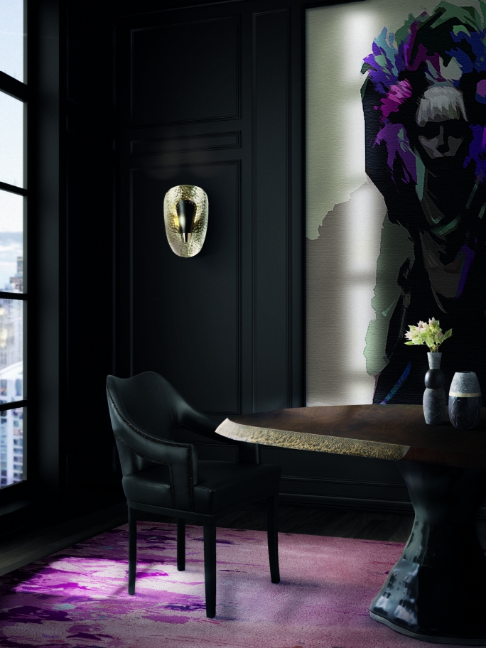 Rug'Society Black Pantone Dining Room with ROSARY&nbsp;Rug by Rug'Society