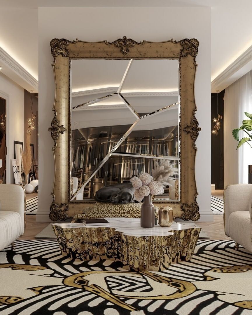 Sophisticated Closet With Couple Hand-Tufted&nbsp;Rug by Rug'Society