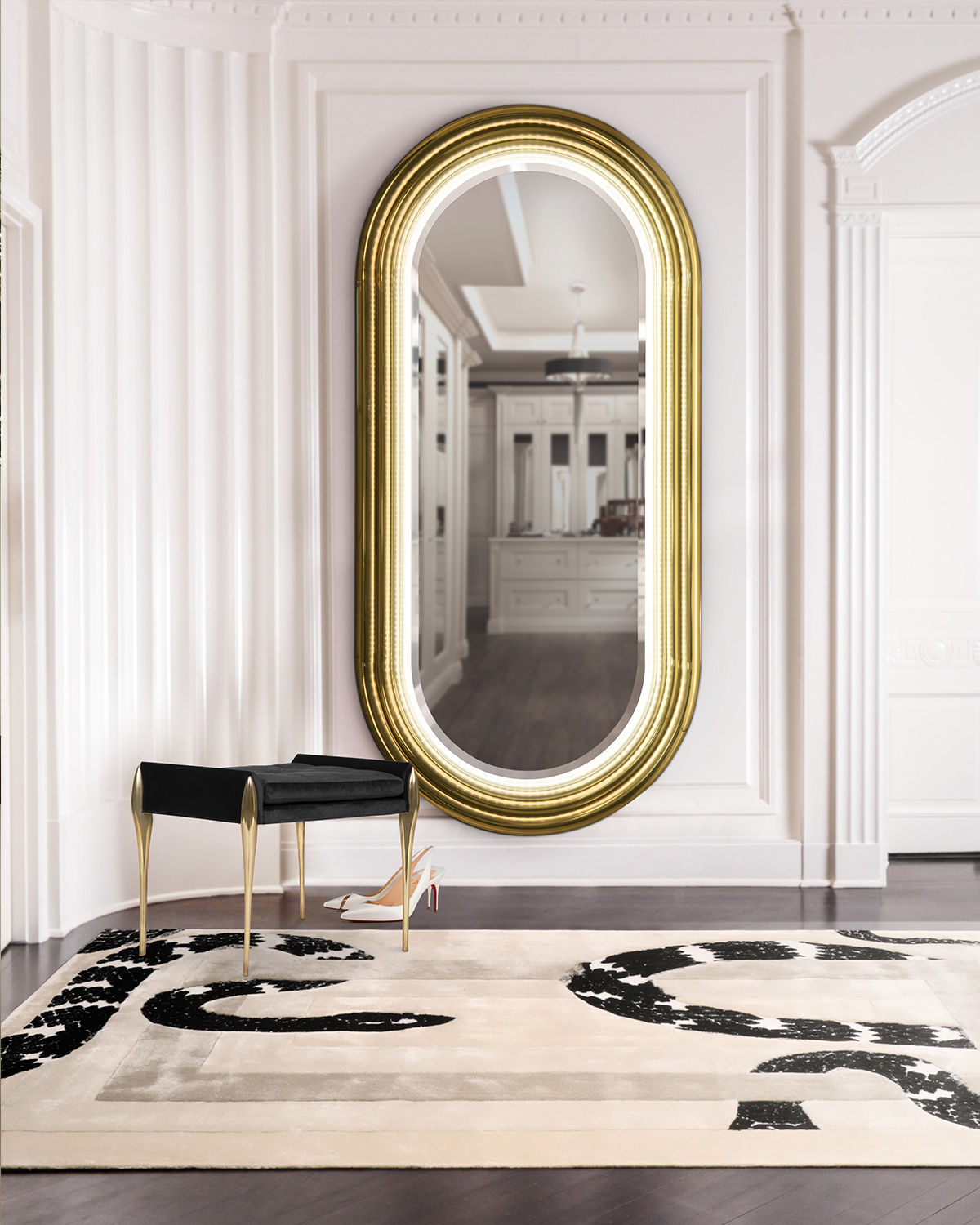 Dressing Room Rugs To A Luxurious Walk-In Closet