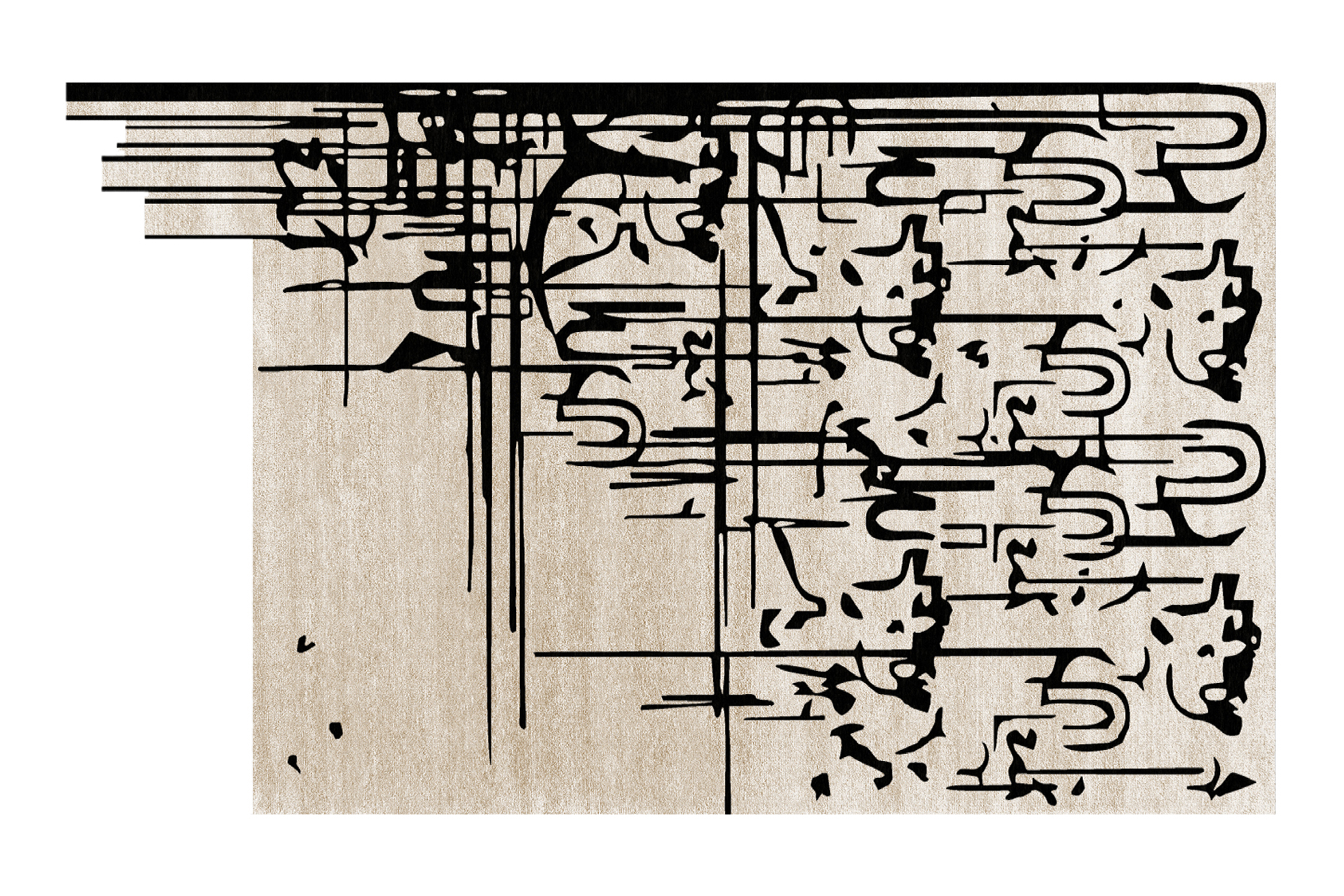 Black Ink Rug by Rug'Society