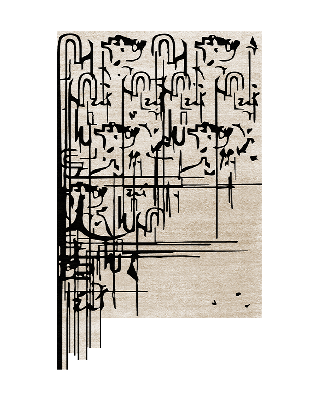 Black Ink Rug by Rug'Society