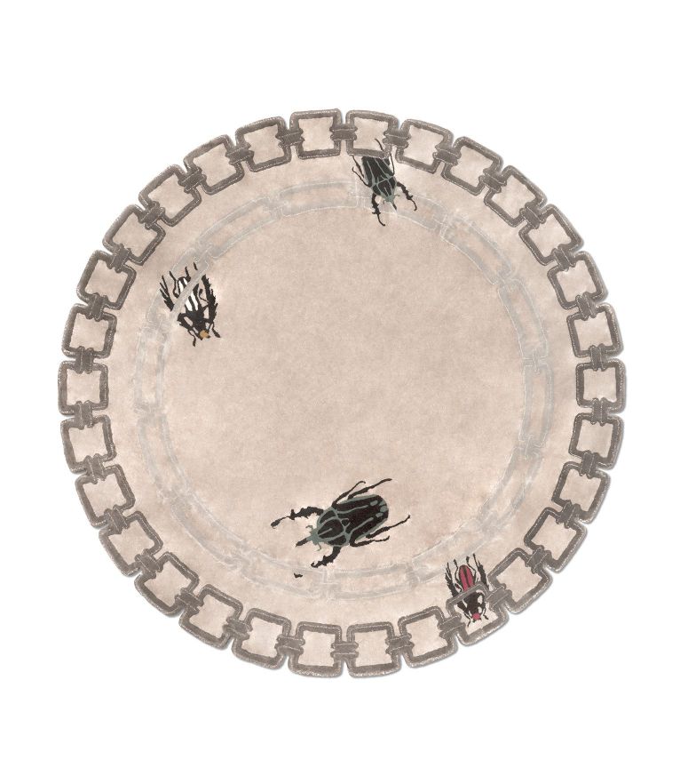 Golden Bugs Neutral Rug by Rug'Society