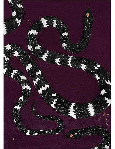 SNAKE 8 Handmade Rug With a Mysterious Rug Design by Rug'Society