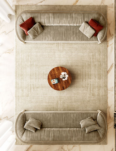 White Garden Neutral Rug by Rug'Society
